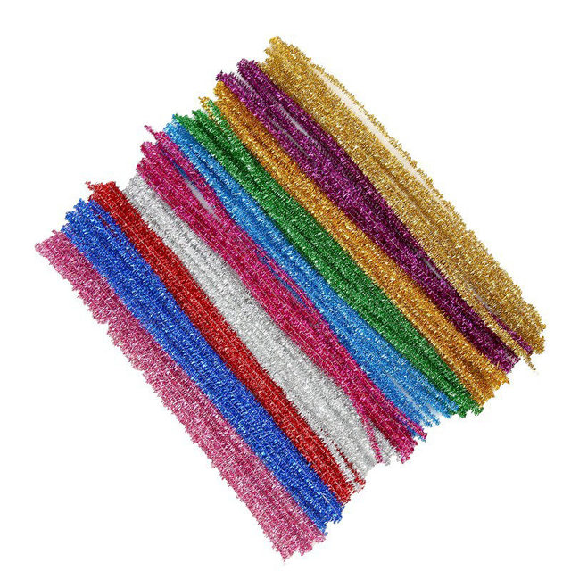 20/50/100pcs DIY Stuff Kid Creative Plush Chenille Sticks Stem Pipe Cleaner  Hand Craft accessories child toys easter spring dec - AliExpress